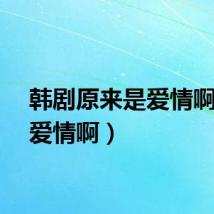 韩剧原来是爱情啊（是爱情啊）