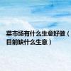 菜市场有什么生意好做（菜市场目前缺什么生意）