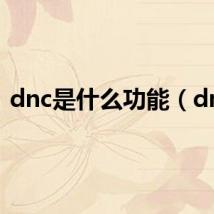 dnc是什么功能(dnc)