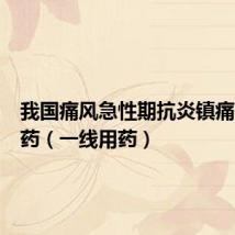 我国痛风急性期抗炎镇痛一线用药(一线用药)