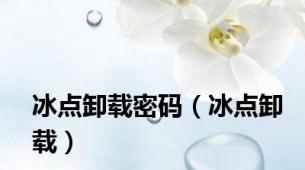 冰点卸载密码（冰点卸载）