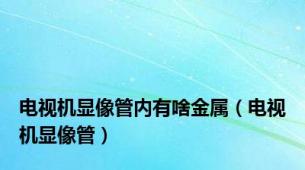 电视机显像管内有啥金属（电视机显像管）