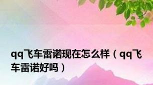 qq飞车雷诺现在怎么样（qq飞车雷诺好吗）