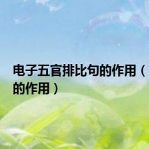 电子五官排比句的作用(排比句的作用)