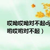 哎呦哎呦对不起dj(哎哟哎哟对不起)