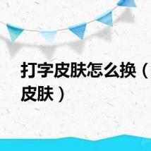 打字皮肤怎么换（打字皮肤）