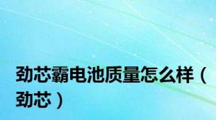 劲芯霸电池质量怎么样（劲芯）