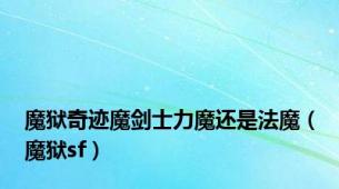 魔狱奇迹魔剑士力魔还是法魔（魔狱sf）