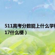 511高考分数能上什么学校(5117什么梗)