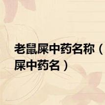 老鼠屎中药名称（老鼠屎中药名）