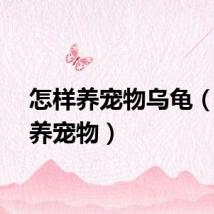 怎样养宠物乌龟（怎样养宠物）
