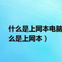 什么是上网本电脑（什么是上网本）