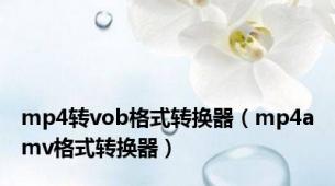 mp4转vob格式转换器（mp4amv格式转换器）