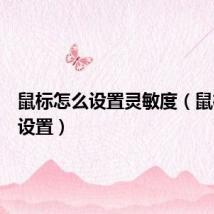 鼠标怎么设置灵敏度（鼠标怎么设置）