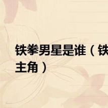 铁拳男星是谁（铁拳男主角）