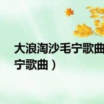 大浪淘沙毛宁歌曲（毛宁歌曲）
