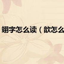 翊字怎么读（歆怎么读）