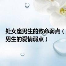 处女座男生的致命弱点(处女座男生的爱情弱点)