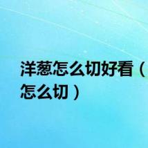 洋葱怎么切好看（洋葱怎么切）