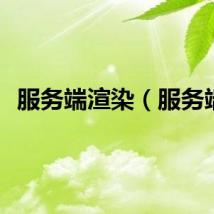 服务端渲染（服务端）