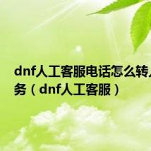 dnf人工客服电话怎么转人工服务(dnf人工客服)