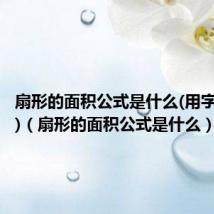 扇形的面积公式是什么(用字母表示)(扇形的面积公式是什么)