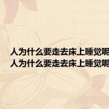 人为什么要走去床上睡觉呢英语(人为什么要走去床上睡觉呢)