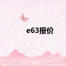 e63报价