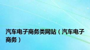 汽车电子商务类网站（汽车电子商务）