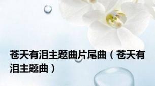 苍天有泪主题曲片尾曲（苍天有泪主题曲）