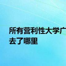 所有营利性大学广告都去了哪里