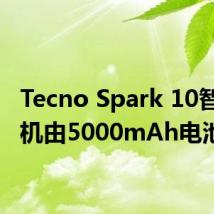 Tecno Spark 10智能手机由5000mAh电池供电