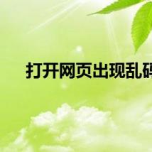 打开网页出现乱码