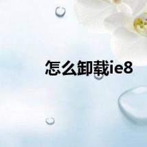 怎么卸载ie8