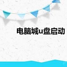 电脑城u盘启动