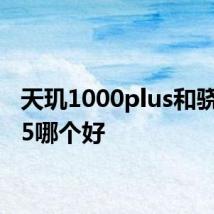 天玑1000plus和骁龙865哪个好