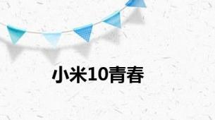 小米10青春