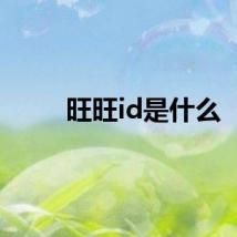 旺旺id是什么