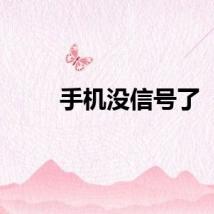 手机没信号了