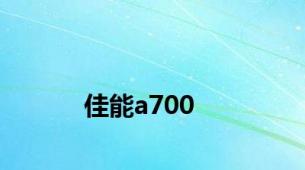 佳能a700