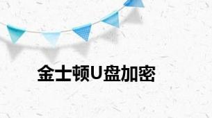 金士顿U盘加密