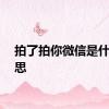 拍了拍你微信是什么意思