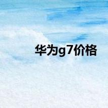 华为g7价格